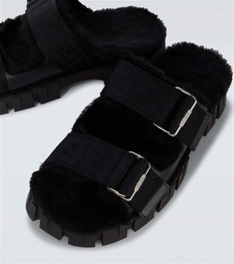 fendi shearling sandals.